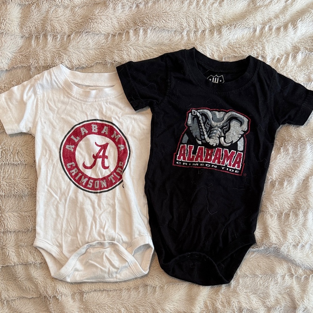 Alabama Crimson Tide Kids Bodysuit Set - Black & White